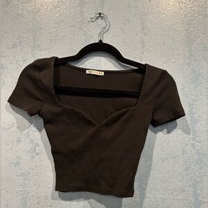 Zara Black Crop Top for Women